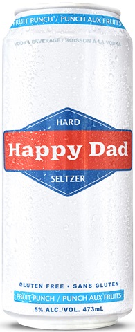 happy dad hard seltzer fruit punch 473 ml single can airdrie liquor delivery