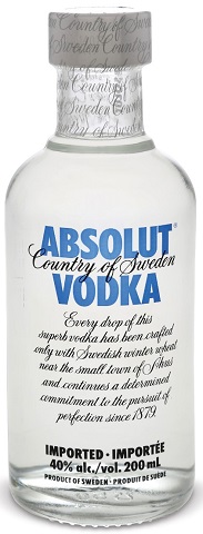 absolut vodka 200 ml single bottle airdrie liquor delivery