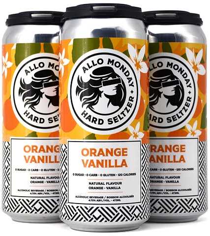  allo monday orange vanila 473 ml - 4 cans airdrie liquor delivery 