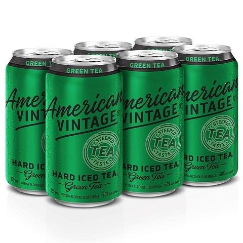 american vintage hard iced tea green tea 355 ml - 6 cans airdrie liquor delivery