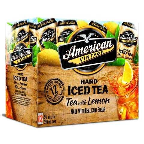 american vintage hard iced tea lemon 355 ml - 12 cans airdrie liquor delivery