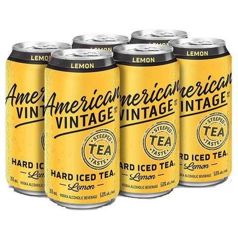american vintage hard iced tea lemon 355 ml - 6 cans airdrie liquor delivery