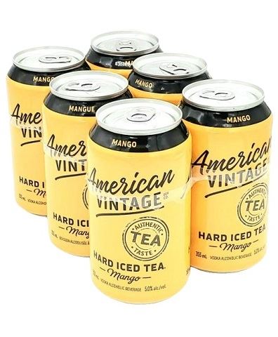 american vintage hard iced tea mango 355 ml - 6 cans airdrie liquor delivery