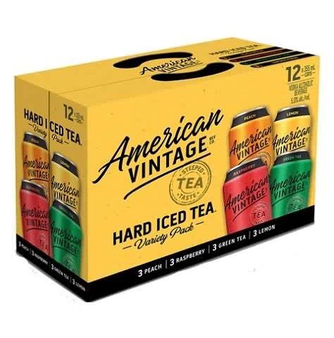 american vintage hard iced tea mixed variety pack 355 ml - 12 cans airdrie liquor delivery