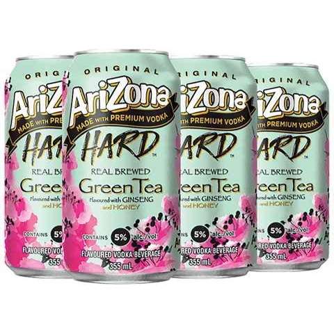 arizona hard green ice tea 355 ml - 6 cans airdrie liquor delivery
