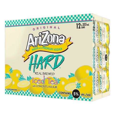 arizona hard lemon iced tea 355 ml - 12 cans airdrie liquor delivery