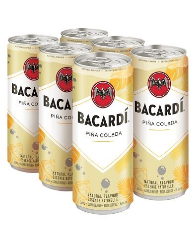 bacardi pina colada 355 ml - 6 cans airdrie liquor delivery