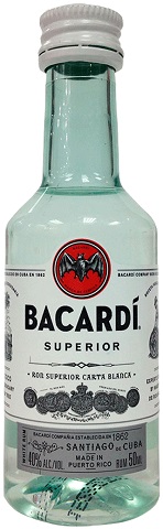 bacardi superior white rum 50 ml single bottle airdrie liquor delivery
