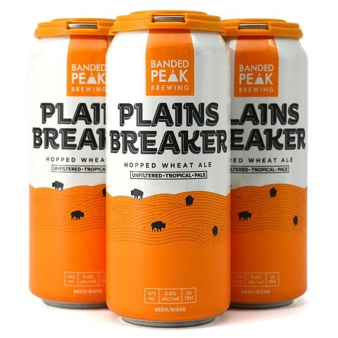 banded peak plains breaker wheat ale 473 ml - 4 cans airdrie liquor delivery