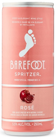 barefoot cellars rose spritzer 250 ml - 4 cans airdrie liquor delivery