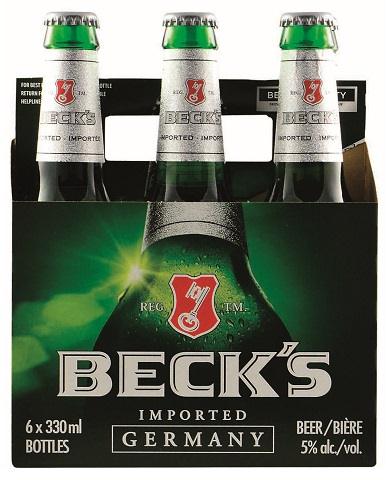  beck's lager 330 ml - 6 bottles airdrie liquor delivery 