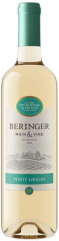 beringer main & vine pinot grigio 750 ml single bottle airdrie liquor delivery