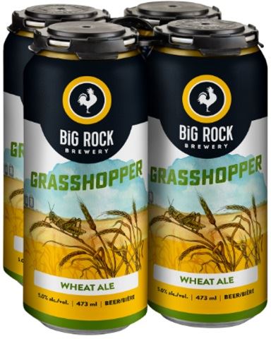  big rock grasshopper wheat ale 473 ml - 4 cans airdrie liquor delivery 