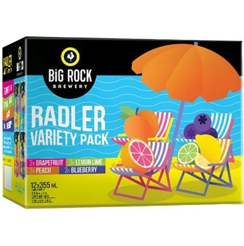  big rock radler variety pack 355 ml - 12 cans airdrie liquor delivery 