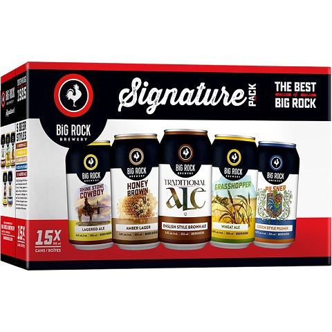 big rock signature variety pack 355 ml - 15 cans airdrie liquor delivery
