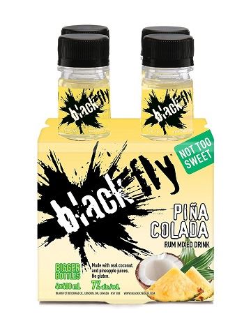 black fly rum pina colada 400 ml - 4 bottles airdrie liquor delivery