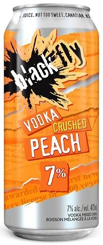 black fly vodka crushed peach 473 ml single can airdrie liquor delivery