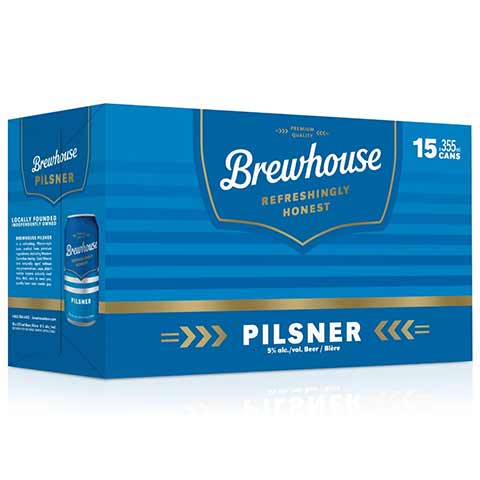 brewhouse pilsner 355 ml - 15 cans airdrie liquor delivery