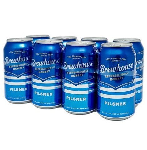 brewhouse pilsner 355 ml - 8 cans airdrie liquor delivery