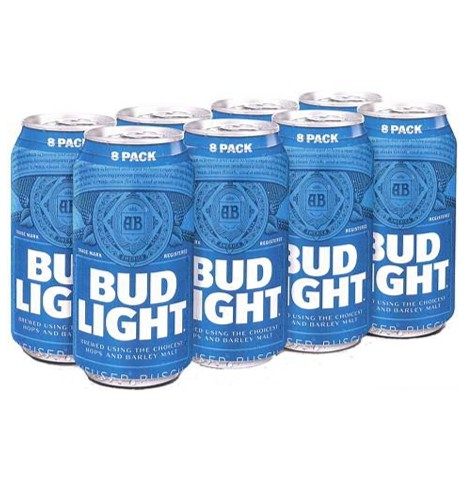 bud light 355 ml - 8 cans airdrie liquor delivery