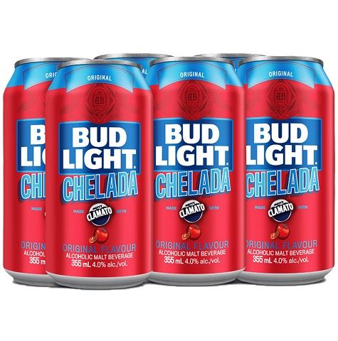bud light chelada 355 ml - 6 cans airdrie liquor delivery