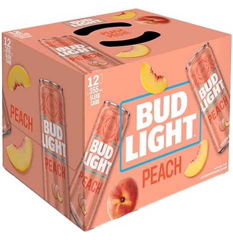 bud light peach 355 ml - 12 cans airdrie liquor delivery