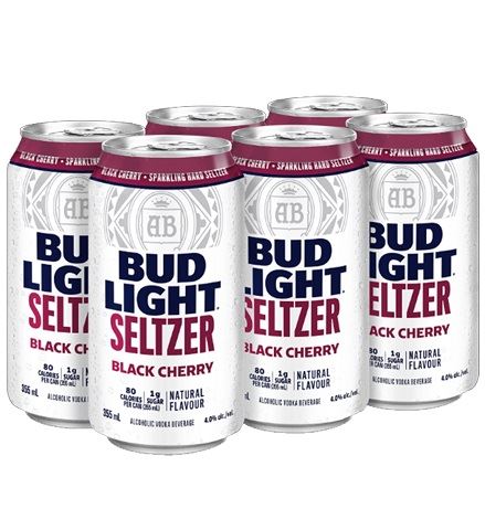 bud light seltzer blackcherry 355 ml - 6 cans airdrie liquor delivery
