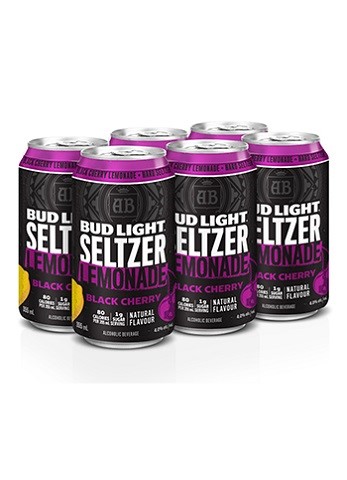 bud light seltzer lemonade black cherry 355 ml - 6 cans airdrie liquor delivery