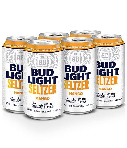 bud light seltzer mango 355 ml - 6 cans airdrie liquor delivery
