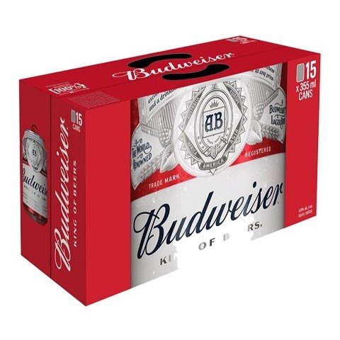 budweiser 355 ml - 15 cans airdrie liquor delivery