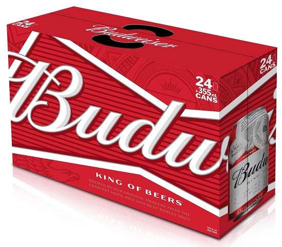 budweiser 355 ml - 24 cans airdrie liquor delivery