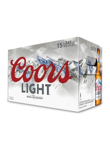 coors light 341 ml - 15 bottles airdrie liquor delivery