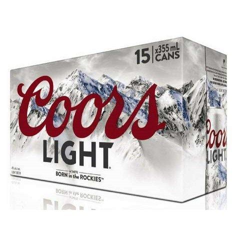 coors light 355 ml - 15 cans airdrie liquor delivery