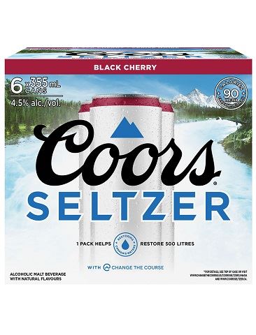 coors seltzer blackcherry 355 ml - 6 cans airdrie liquor delivery
