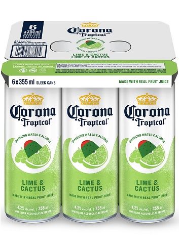 corona tropical cactus lime 355 ml - 6 cans airdrie liquor delivery