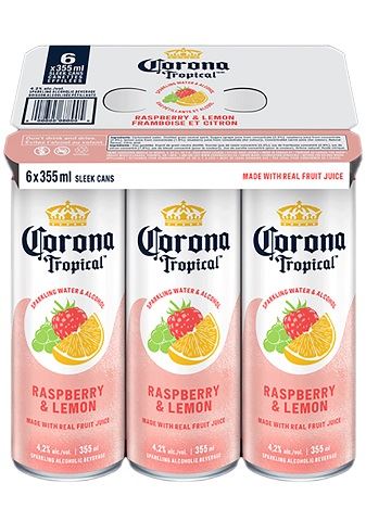 corona tropical raspberry lemon 355 ml - 6 cans airdrie liquor delivery