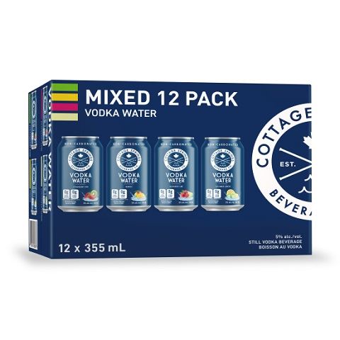 cottage springs vodka water mixed pack 355 ml - 12 cans airdrie liquor delivery