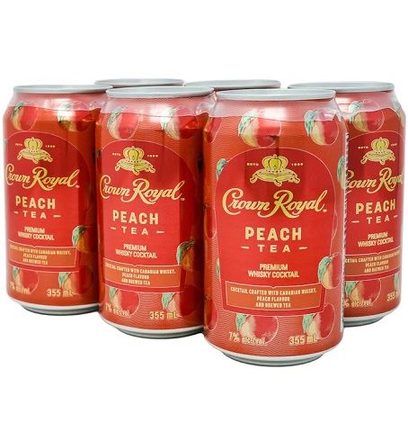  crown royal peach tea 355 ml - 6 cans airdrie liquor delivery 