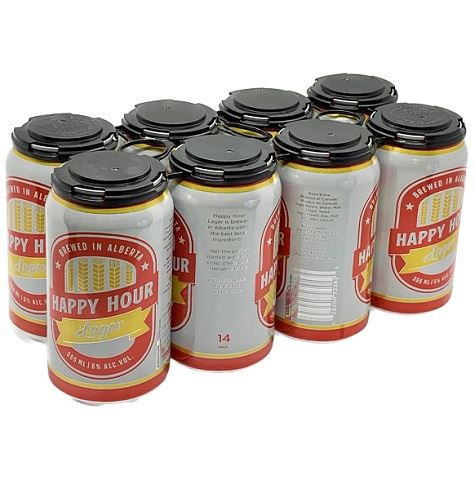  delta happy hour lager 355 ml - 8 cans airdrie liquor delivery 