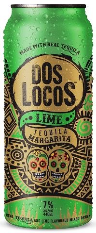 dos locos lime tequila margarita 440 ml single can airdrie liquor delivery