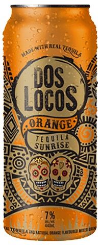 dos locos tequila sunrise 440 ml single can airdrie liquor delivery