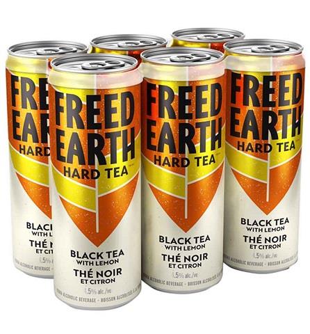 freed earth black tea with lemon 355 ml - 6 cans airdrie liquor delivery