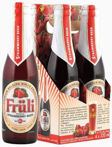  fruli strawberry beer 330 ml - 4 bottles airdrie liquor delivery 