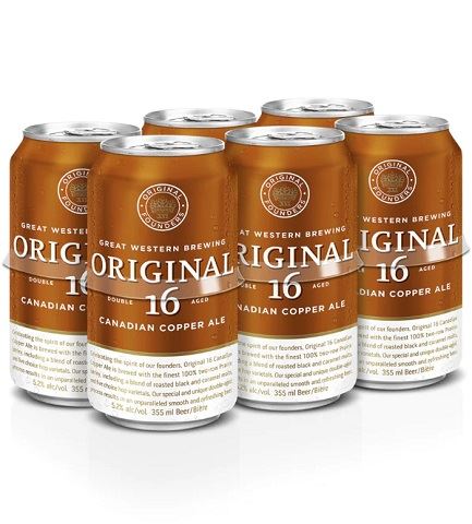  great western original 16 canadian copper ale 355 ml - 6 cans airdrie liquor delivery 
