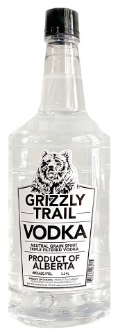 grizzly trail vodka 1.14 l single bottle airdrie liquor delivery