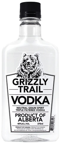 grizzly trail vodka 375 ml single bottle airdrie liquor delivery