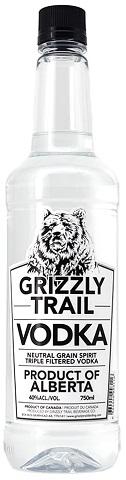 grizzly trail vodka 750 ml single bottle airdrie liquor delivery