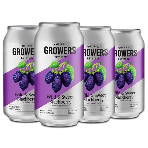 growers blackberry 355 ml - 6 cans airdrie liquor delivery