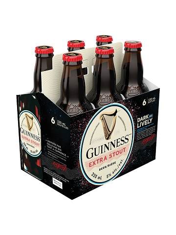 guinness extra stout 330 ml - 6 bottles airdrie liquor delivery