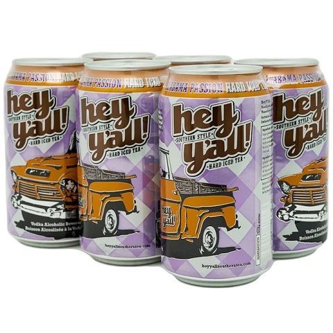  hey y'all alabama passion hard iced tea 341 ml - 6 cans airdrie liquor delivery 